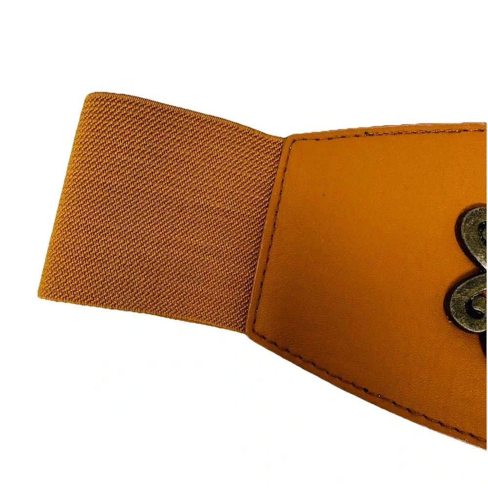 Stretchy Belt Brown Metal Detail Women's Size ML 30